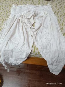 (Donation )White Flared Patiala+dupatta