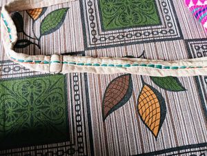 Embroidered Hemp Pouch