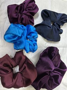 Satin hair bands for woman, multicolour