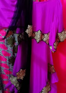Purple Frill Kurti N Dupatta Mist Beautiful Jajat