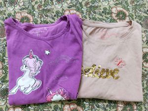 Combo -Girls&#39; Tees - Unicorn &amp; Believe