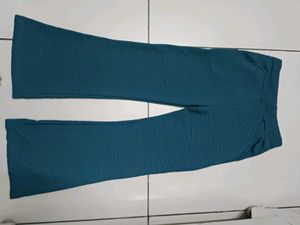 Green Bootcut Trousers