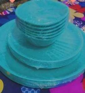 Blue Dinnerware Set New  and cookie press combo