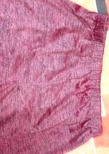 Knee Length Pants Shinny Material