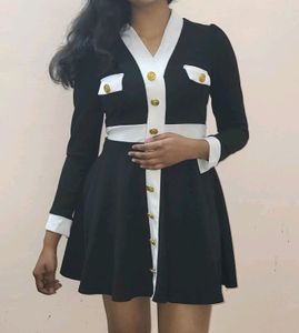 Korean Style Elegant Black Dress