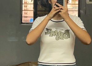 White Crop Top Women.