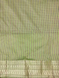 Purple Mangalagiri Checks Cotton Silk Handloom