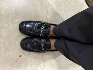 Mango Leather Horsebit Loafers
