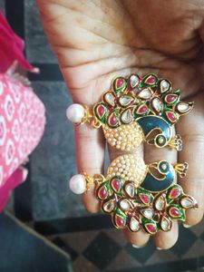 Peacock Kundan Earrings