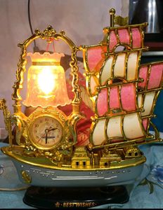 Table Lamp With Clock⏰ New✅