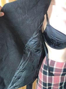 Elegant Black Belted Coat 2dec6