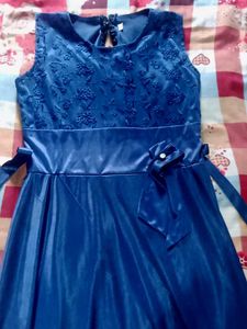 Elegant Navy Blue Party Dress For Girls New Cutie