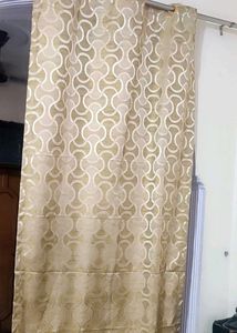 Tan Golden 8 Feet 4 Curtains