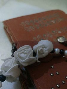 Brown Studded Crossbody Bag Combo With Hair Band