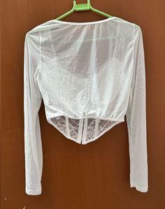 WHITE LACE CORSET TOP