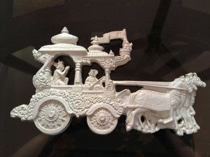 Krishna Arjun Chariot Showpiece