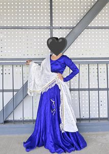 Royal Blue Lehenga Choli (Without Duppta)