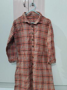 Cute Plaid Shirt Dress