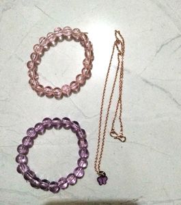 Simple Butterfly Chain And Set Of 2 bracelet.