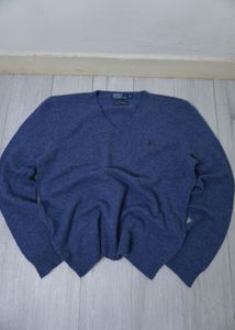 Ralph Lauren Blue V-Neck Sweater