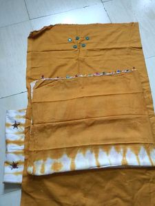 Tie-Dye Mirror Work Kurta Set