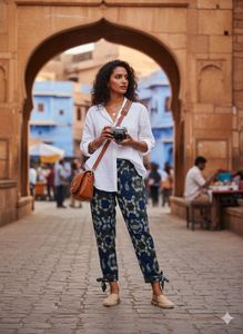 🌸Bloom Boldly!Unique Autograph Tie-Cuff Trouser👖