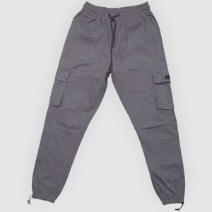 boohooMAN Charcoal Grey Cargo Jogger – Men’s