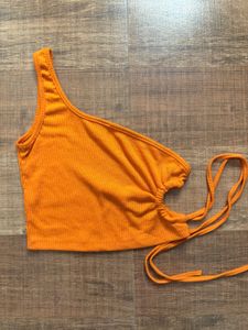 Orange One Shoulder Top
