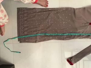 Beautiful Party Wear Kurti . Grey Colour Kurti . Wore Only Once .