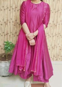 Sangria Magenta Kurta Set