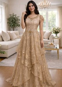 Elegant Gold Party Dress