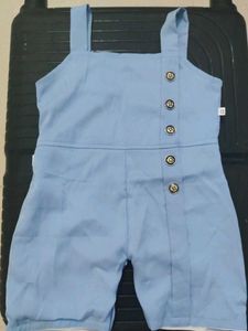 Cute Blue Button Romper