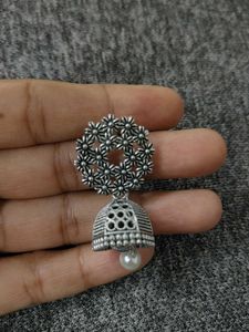 A combo of Silver Oxidized Earrings.