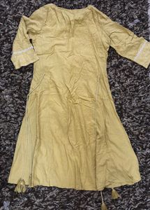 W Embroidered Yellow Kurta