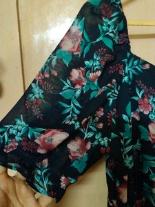 Black Floral Gown