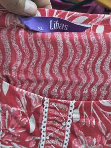 Red Floral Kurta Set