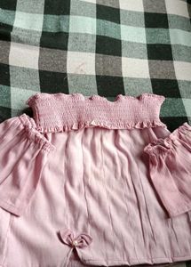 Pink Bow Detail Tube Top