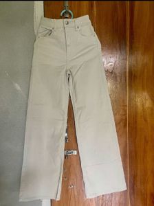 H&M Beige Twill Trouser