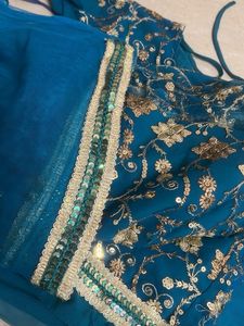 Blue Emblished Lehenga For 6 To 12 Year Old