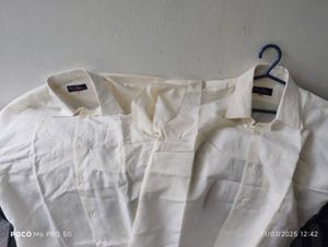Vintage Cream Short-Sleeve Button-Down