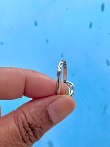 Adjustable Finger Ring Green Stone
