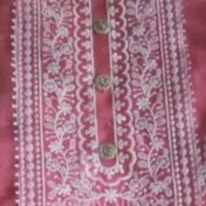 Pink Embroidered Kurti