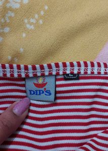Striped Cami Top, Short Crop Speghetti For Girls