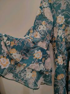 Floral Print Tiered Top