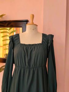 Gorgeous Midi Emerald Green Dress