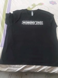Numero Uno Black Tshirt For Girls