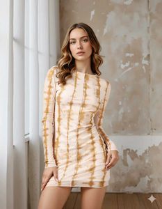 Shein New With Packet Tie-Dye Bodycon Mini Dress