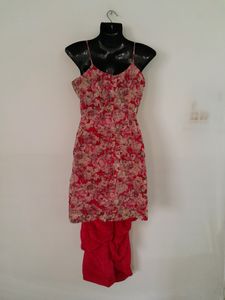 Rose Pink Printed Kurta Set (Women&#39;s)