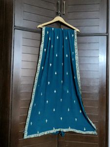 Women Green Silk Zari Embroidery Sharara Suit