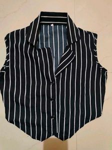 Striped Button-Down Top